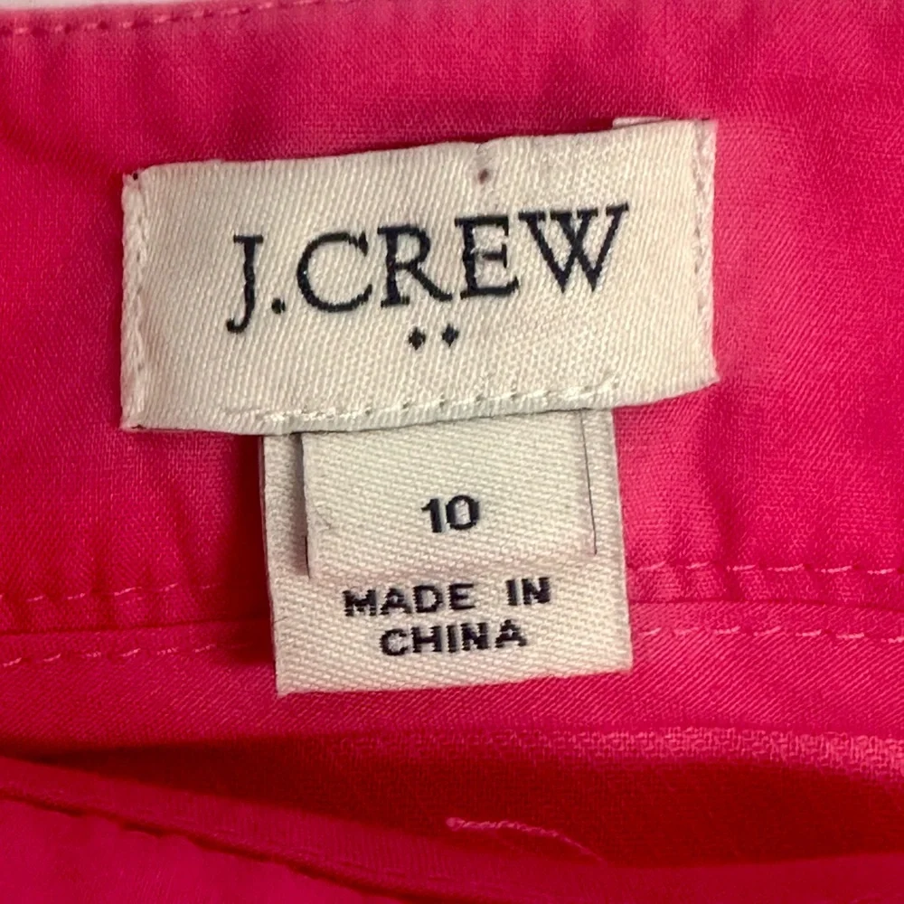 J. Crew Vibrant Pink Pencil‎ Skirt with Scalloped Hem hot pink